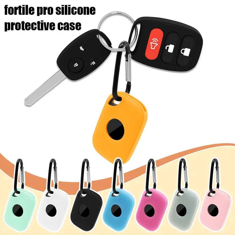 For Tile Pro 2024 Silicone Protective Case With Hanging Buckle Antifall Dirt-resistant Washable Smart Tracker Shell For Tile Pro