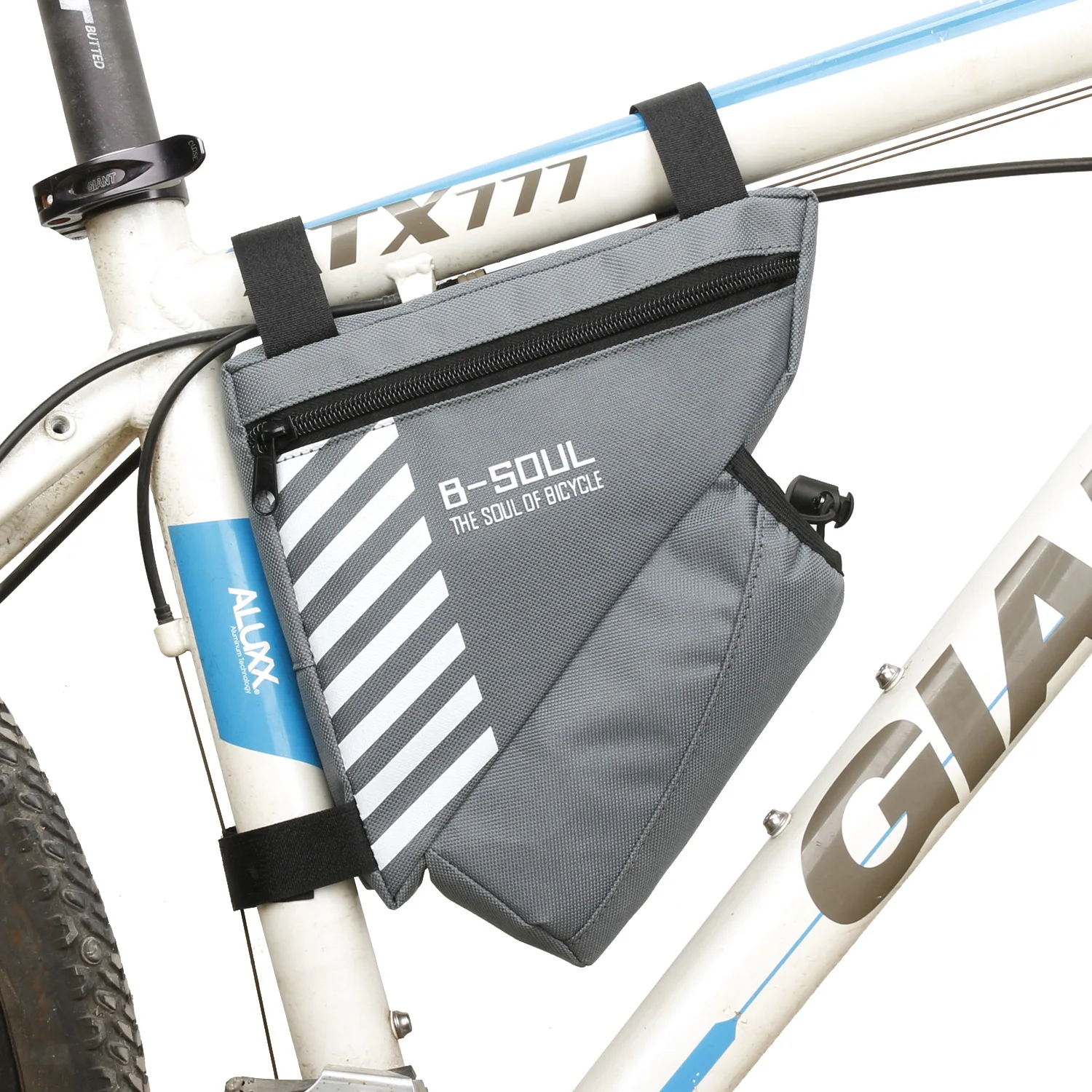 Dreipunktbefestigung Reittasche Große Kapazität Polyester Fahrradtasche B-soul Fahrradtasche Radfahren Fahrradzubehör Einfache Installation – Detail 17