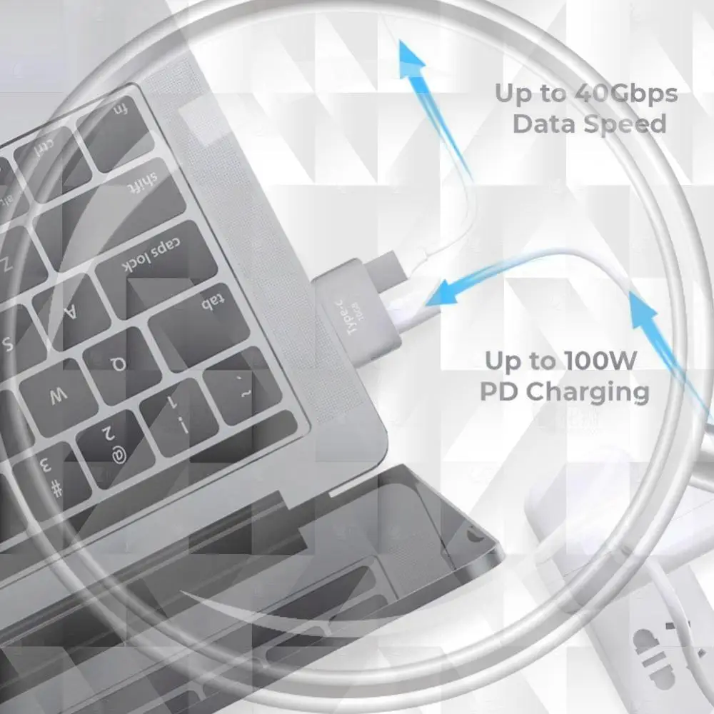 

Dual Type-C Short Extender USB Male to Female Extension Adapter for MacBook Pro