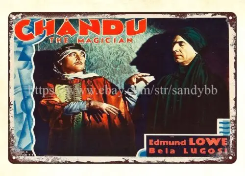 1932 horror movie Chandu the Magician metal tin sign retro home decor wall decor