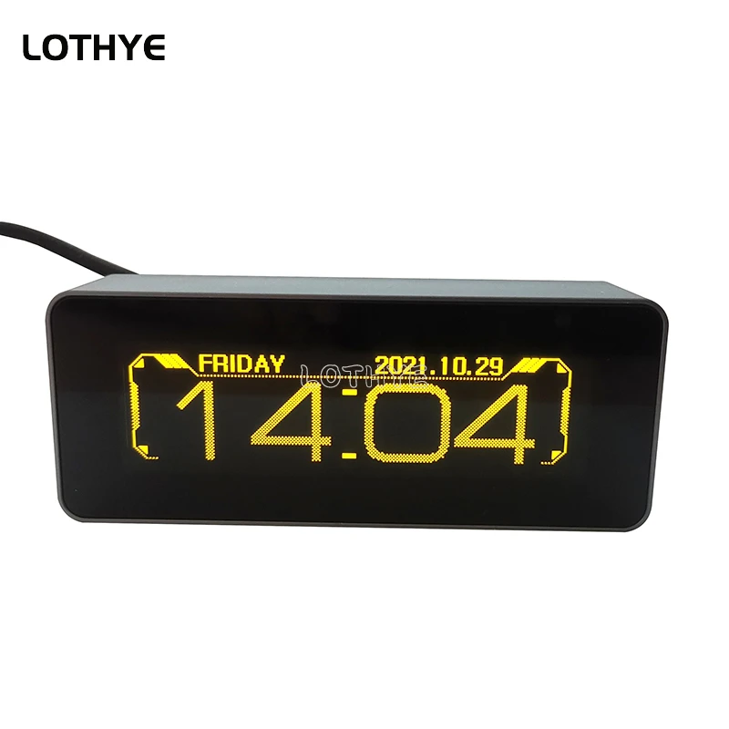 

3.12 Inch OLED Display Voice Activated Audio Music Spectrum Rhythm Level Indicator VU Meter Clock AGC Mode Aluminum Alloy Shell