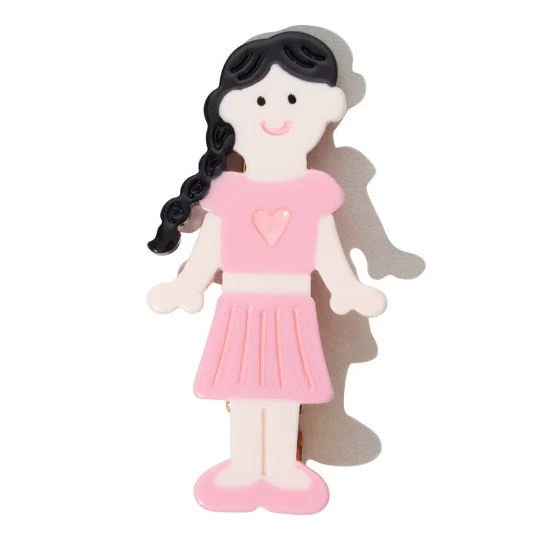 

Twin Girl 'Wen' Hair Jaw Clip Duckbill Clip, Cute Acetate Hair Clip, Retro Girl Hair Accessory, 2.36 Inch