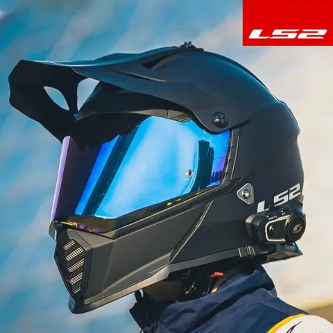 LS2 PIONEER Casco da motocross Ls2 MX436 Caschi da moto Dual Road Cascos ADV Bike Casco Moto Mujer Maschera regalo per CFMOTO 800NK/MT