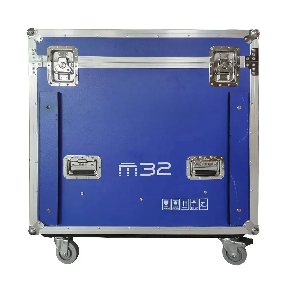 Black Shockproof Flight Case Compatible with 32 Channel Audio Mixer Portable Protective Storage Box