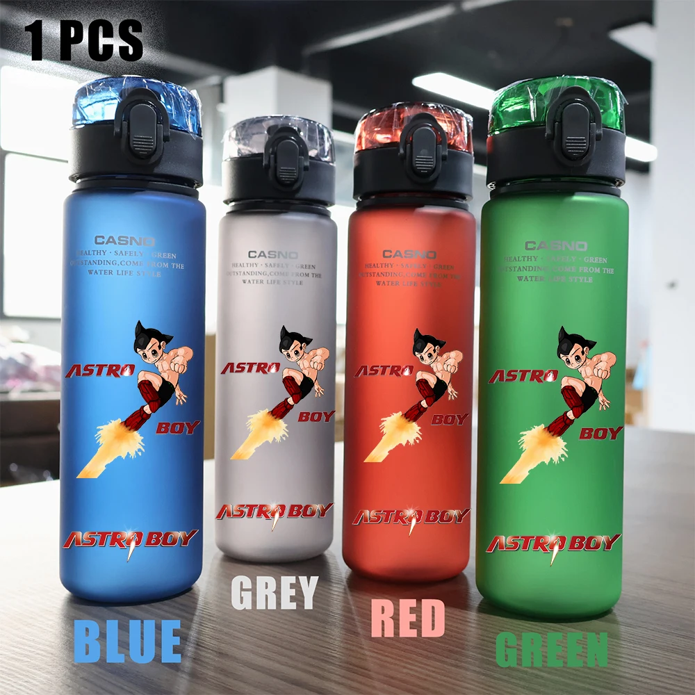 560ML Astro Boy Red Green Blue Black Plastic PcLeakProof Resistant Outdoor Camping Portable Travel Sports Water Cup Dr. Elefun