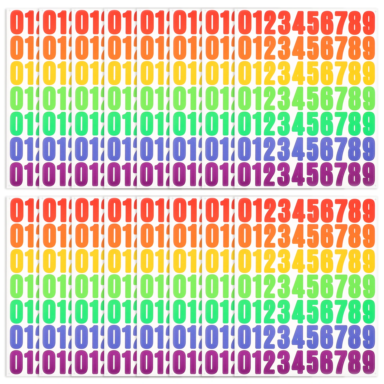 

16 Sheets Label Digital Hand Account Stickers Number Paper Adhesive Numbers for Bins