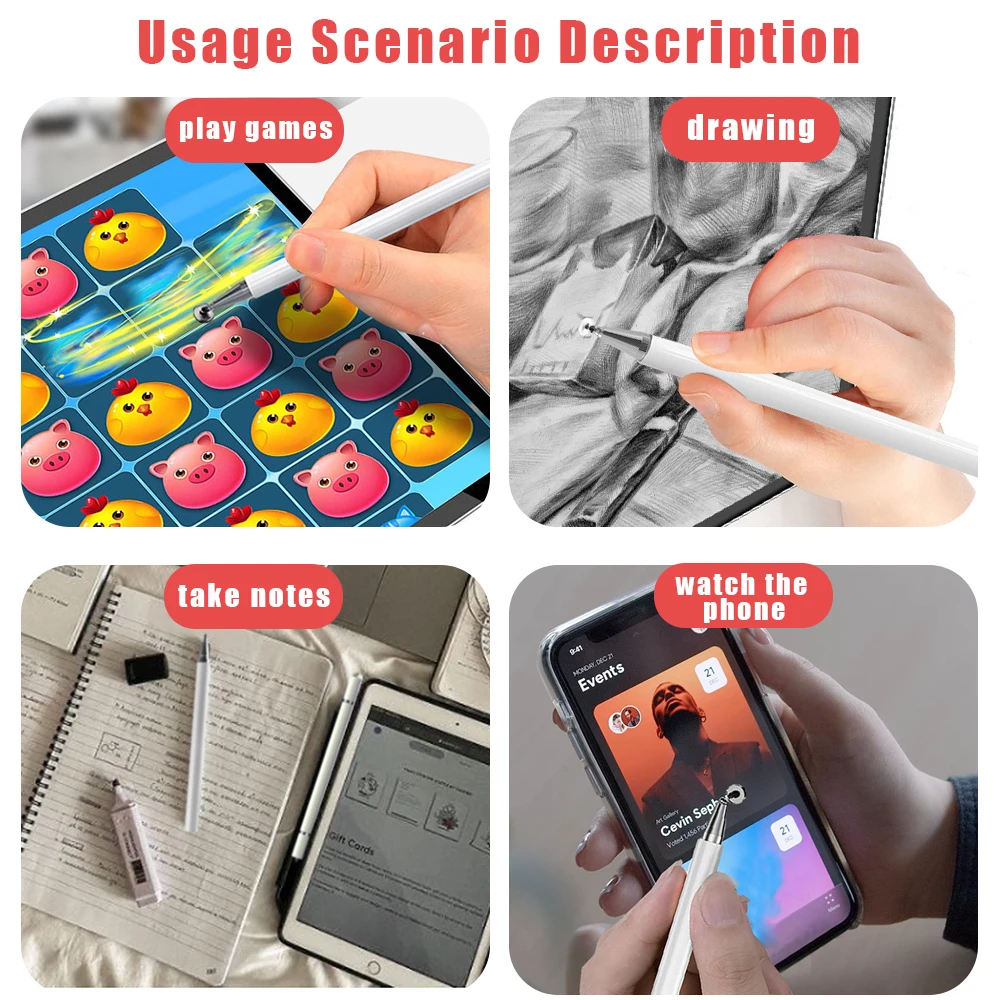 Universal Stylus Pen For Android Smart Phone For Phone Pad Tablet Pen Por Touch Screen For Apple Pencil IPad Accessories Pens