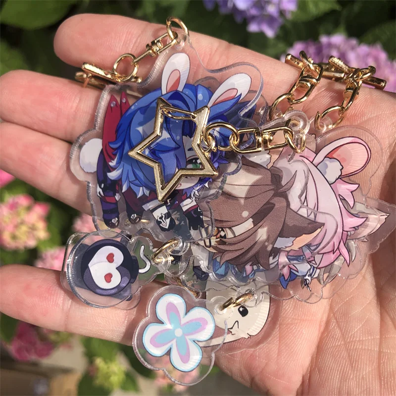 Game Honkai: Star Rail Arlan Silver Wolf Bronya Clara Herta Welt Yang Sampo Keychain Accessories Cosplay Pendant Prop Badge