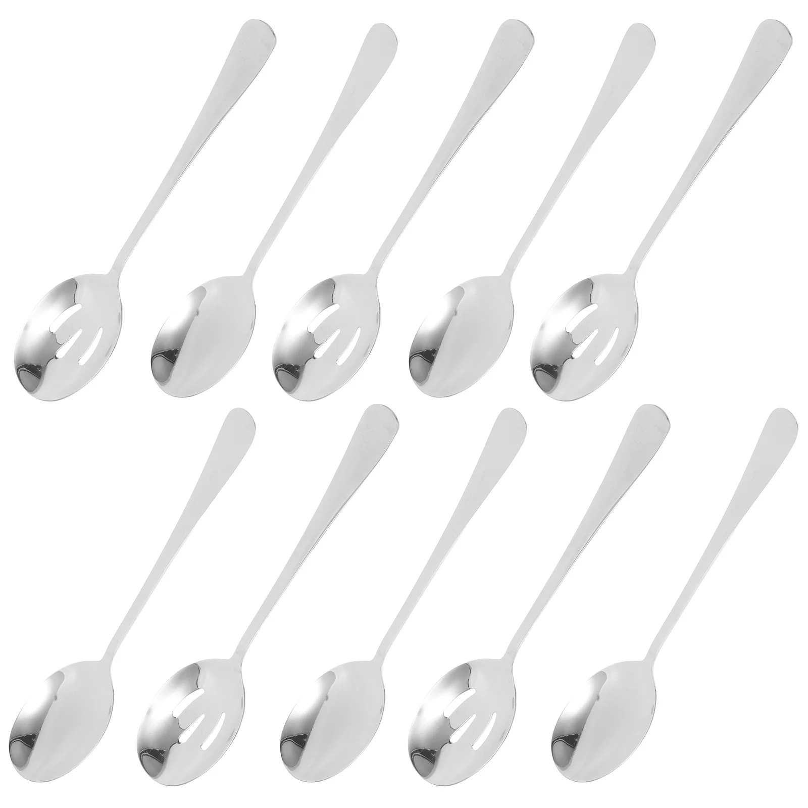 

1Set Elegant Stainless Steel Serving Spoons Slotted Efficient Food Distribution Large Gatherings Home Kitchen Hotel Cafeteria