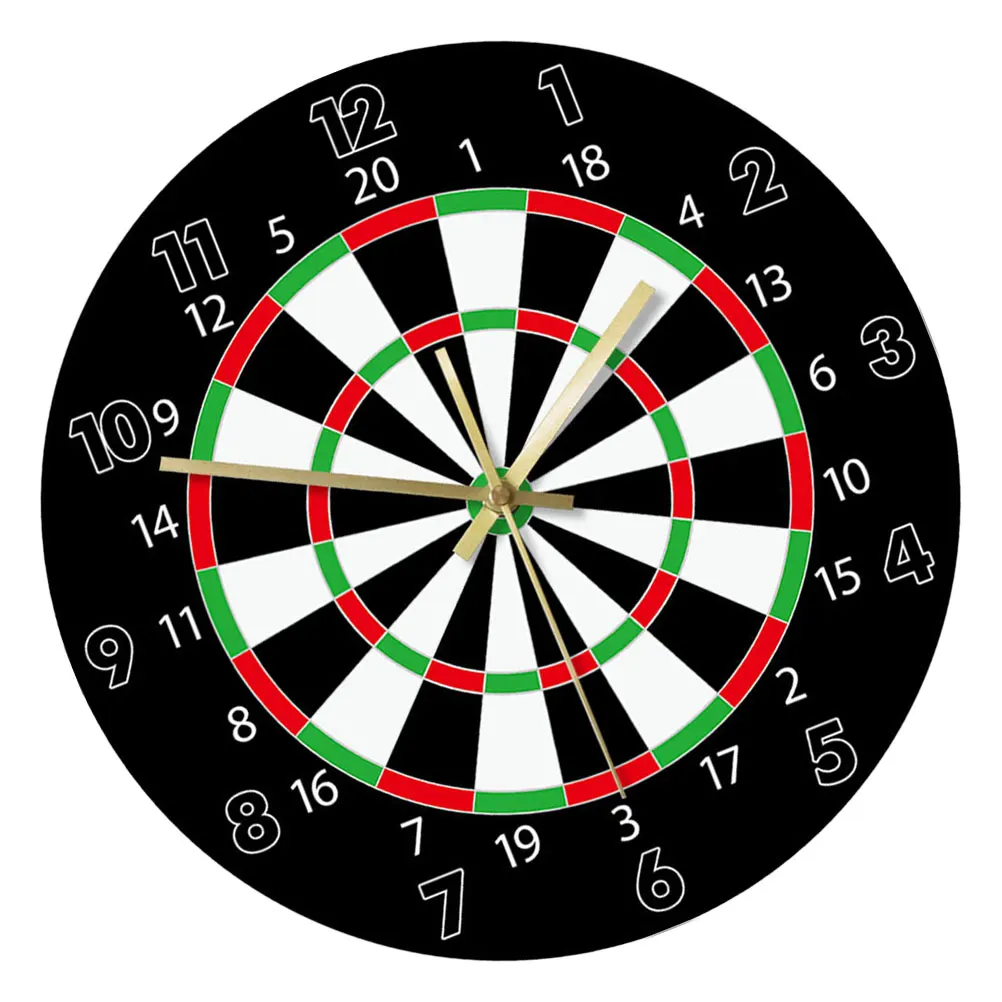 

Darts Wall Office Decor for Living Room Kids' Room Modern Acrylic Silent Decorative Mute Hanging Clock Home Wall Clock Number