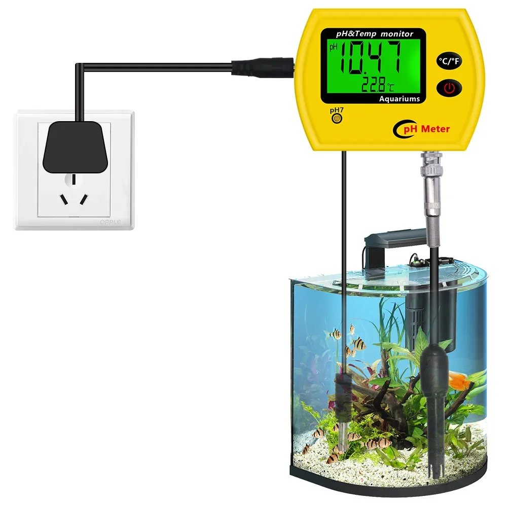 PH Meter Tester Durable Acidimeter Tool Temp Water Quality Monitor For Aquarium Swim Pool Water PH-991With Backlight