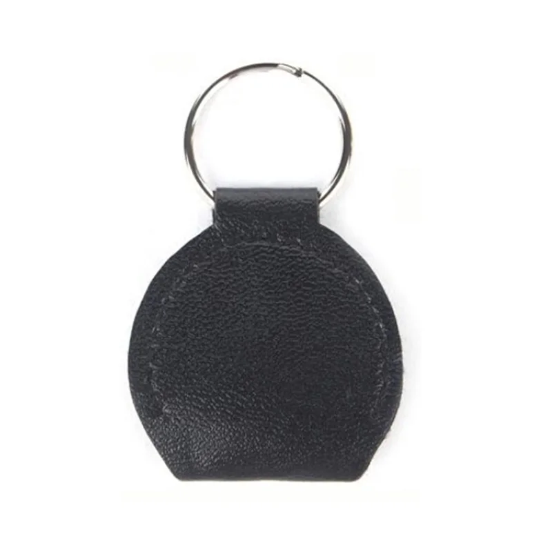 1PC Guitar Picks Case Coin Purse Black Faux Leather Key Chain Style Guitar Picks Holder Plectrums Case Bag Key Ring Accessor