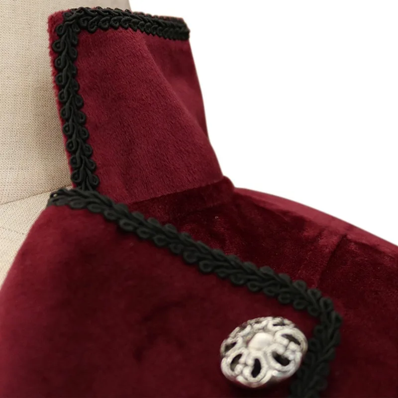 Men's Clothing European and American Medieval Retro Clothing Red Tailcoat Fake Two-piece Ball Dress Trend