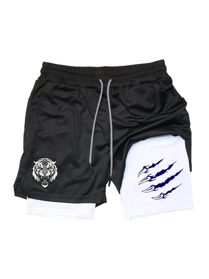 Men's Quick-Dry Breathable Athletic Shorts Mesh New Panels Machine Washable for Running Gym 2-in-1 Outdoor Training with Pockets