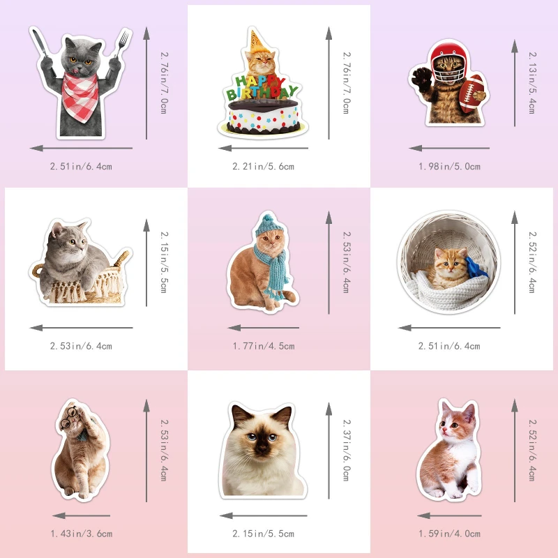 10/30/50 قطعة Kawaii الحب القط PVC ملصق الجمالية للأطفال الكورية الديكور سكرابوكينغ القرطاسية اللوازم المدرسية للأطفال