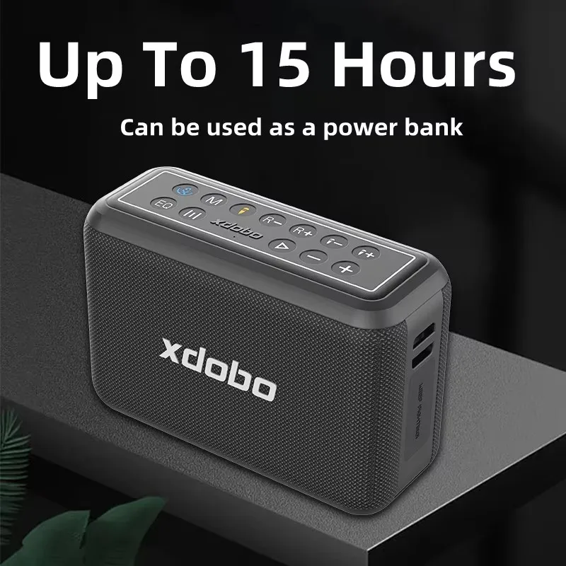 Altavoz Bluetooth inalámbrico XDOBO X8 PRO portátil de alta potencia de 120W con micrófono para acampar al aire libre karaoke subwoofer TWS/AUX