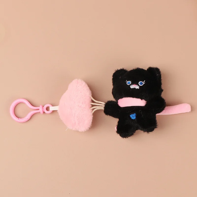 New Ins Clouds Balloon Small Animal Plush Doll Keychain Pendant Cartoon Cute Rabbit Bear Plush Backpack Pendant