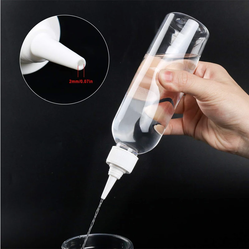 5Pcs 10ml-100ml Art Bottles Long Tips Glue Bottle Squeeze Liquid Flux Dispenser Applicator Plastic PET Dispensing Containers