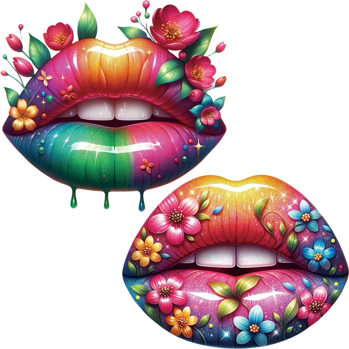 Kolorowe naszywki na ubrania Winylowe czerwone usta Diy Akcesoria Nadruk na koszulkach Naklejki Dekoracja ubrań Diy Craft Supplies