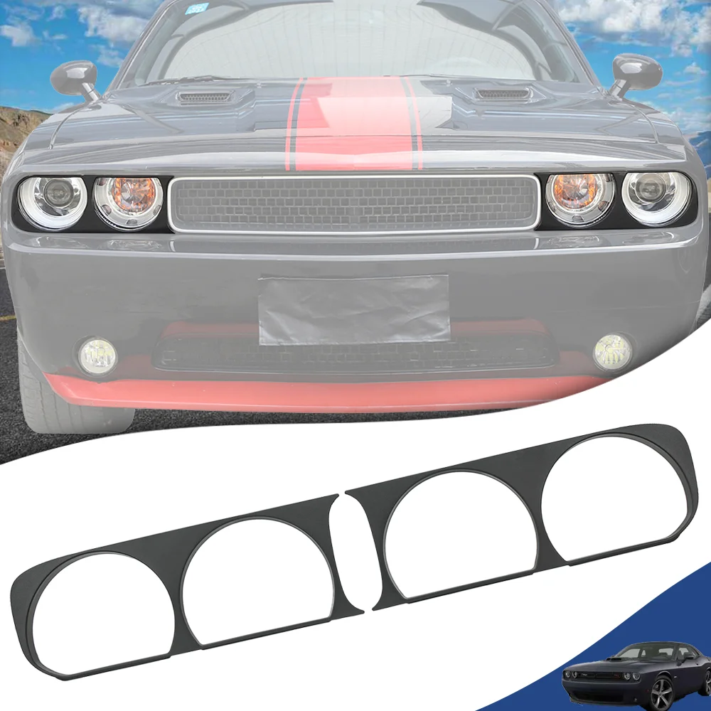 Car Front Headlight Cover for Dodge Challenger 2009 2010 2011 2012 2013 2014 Modified Headlight Protective Exterior Accessories