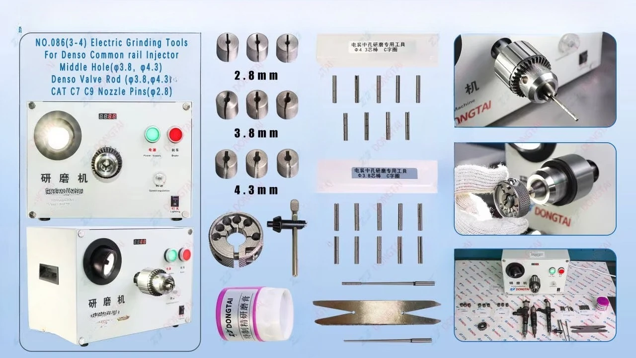 Electric Grinding Tool for Common Rail Injector Middle Hole Stem for C7 C9 Nozzle Pin