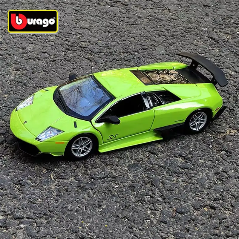 Bburago 1:24 Lamborghini Murcielago LP670-4 SV Alloy Sports Car Model Diecast Metal Racing Car Vehicles Model Childrens Toy Gift