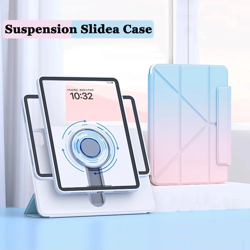 Ifacemall Ipad Case For Pro&Air&Pad Various Size Model Multi-color Protective Case 360° Rotating Pouch Anti-bending Acrylic Case