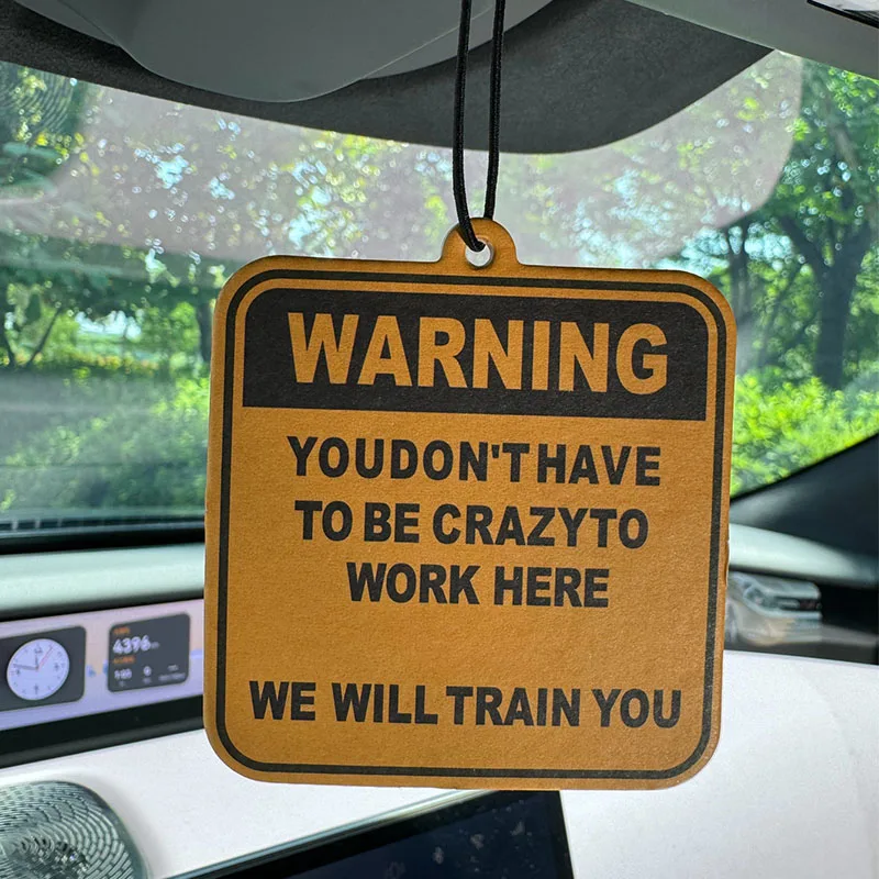 Funny Mechanic Work for Adults Work You Don'T Have to Be Crazy to Work Here We Will Train You Funny for Adults Car Air Freshener |   Rearview Mirror Pendant &