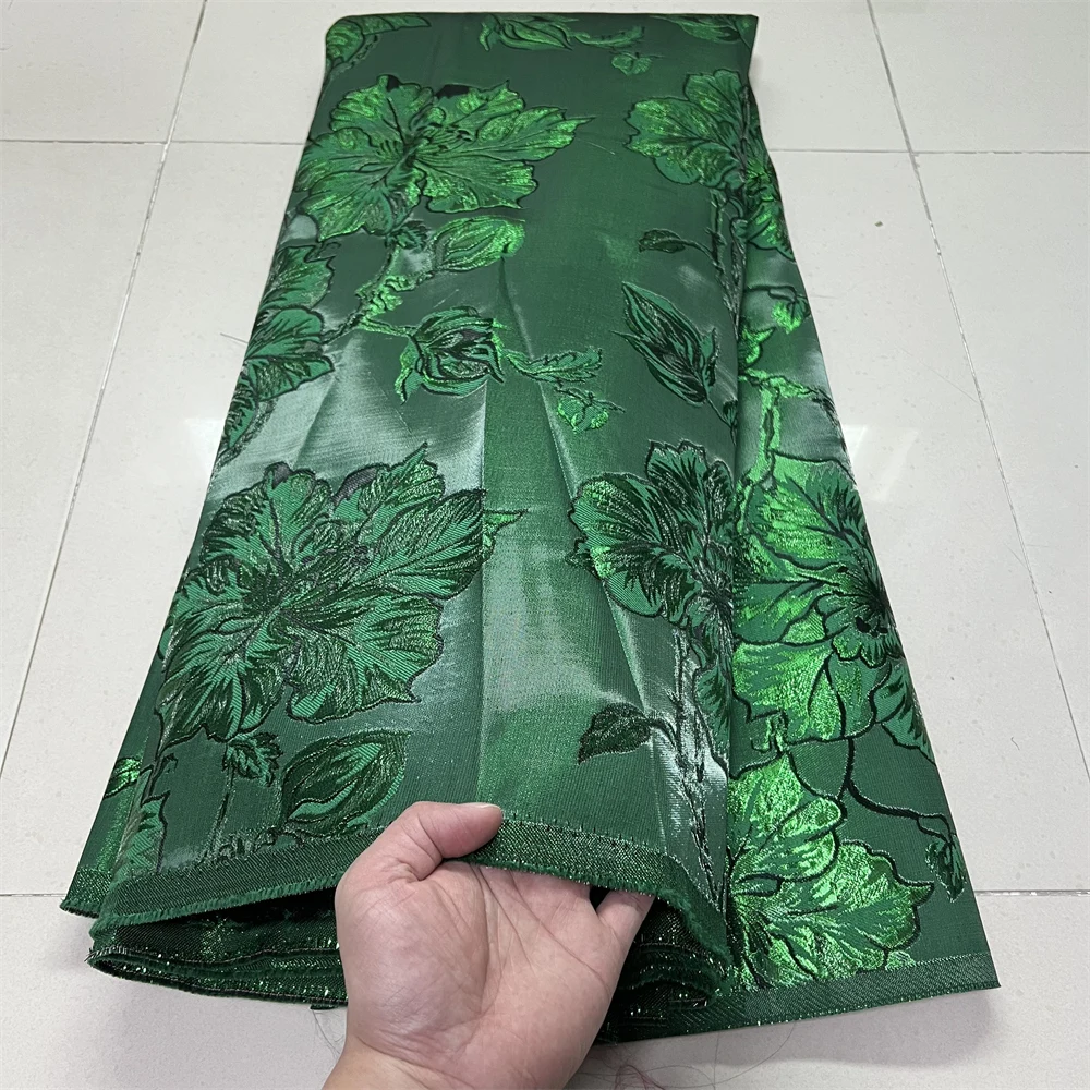 

2026 African Nigerian High-Quality Tulle Lace Fabric Organza Embroidery Guipure Party Gown Dress Brocade Jacquard Wedding 5Yards