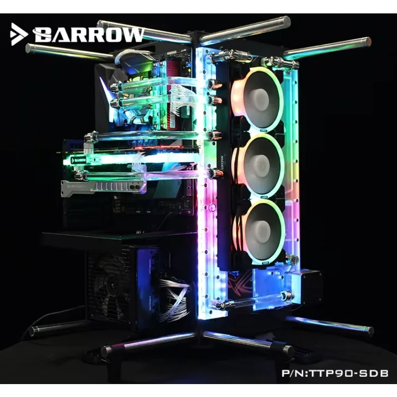 Barrow TTP90-SDB、Thermaltak コア P90TG ケース用水路ボード、Intel CPU ウォーターブロック & シングル/デュアル GPU/ポンプビルディング用