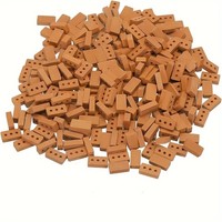 100 PCS Mini Clay Brick Set for Collectible Figurines - Architecture Themed, Suitable for Indoor & Outdoor Displays in Various