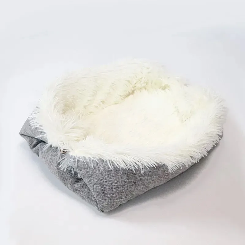 Pet Blanket Nest Small Pet Plush Dog Kennel Thick Pet Mat Dual Purpose Folding Dog Kennel Washable Universal Cat Kennel