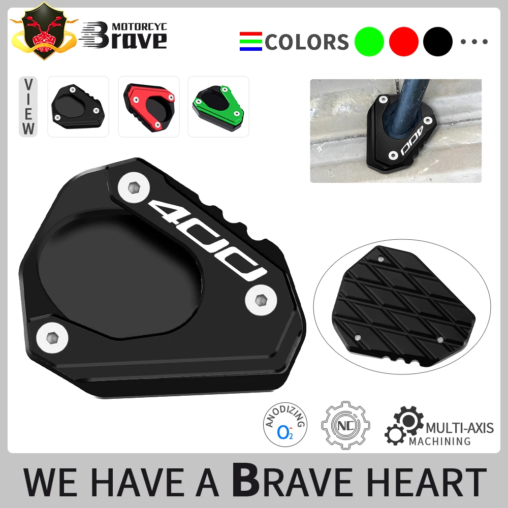 

Foot Kickstand Side Stand Extension Pad Motorcycle For Nin-ja 400 2018-2024 Nin ja 500 2024