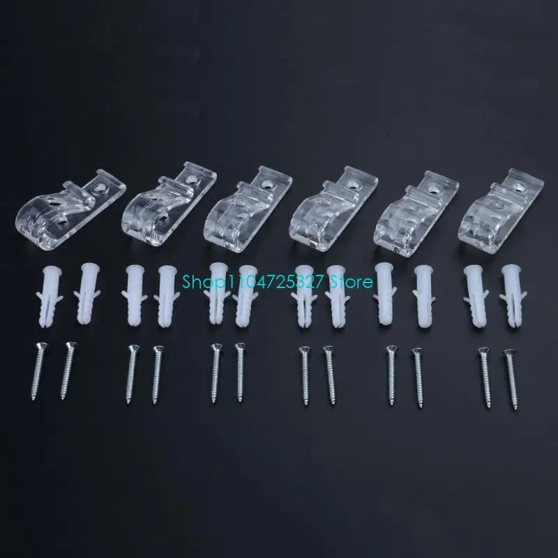 D8KF Window Roller Blind Cord Safety Chain Cord Guide Fixation Hook with Connectors and Screws for Roman Shade Bead Chain