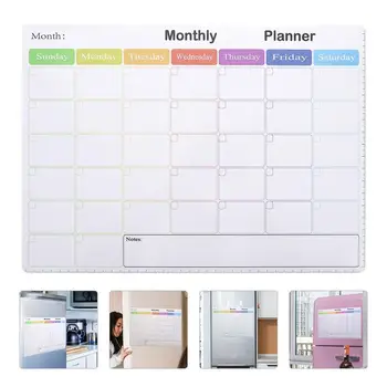 Planner Fridge Magnet Calendar Board Magnetic White Refrigerator Whiteboard Month Planning Message Erasable Calendar Board