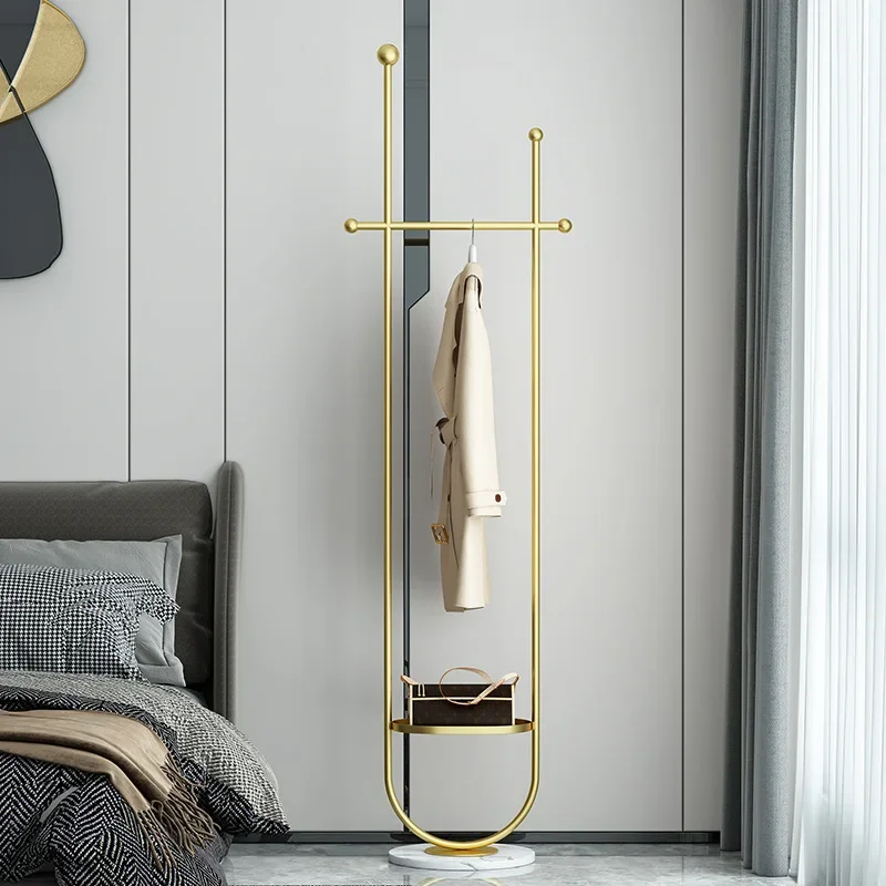 Light Luxury Metal Hanger Slate Coat Rack Floor Bedroom Living Room Hanging Clothes Modern Minimalist Hat