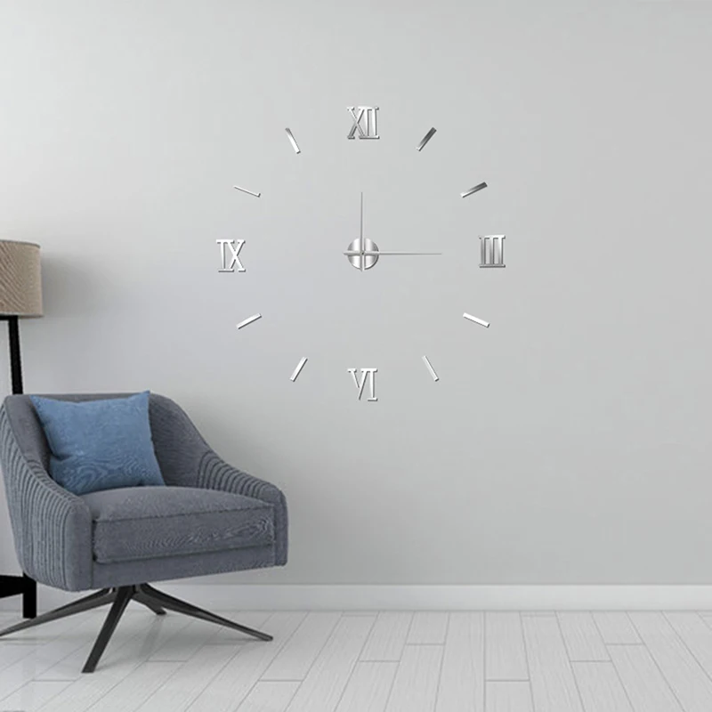 3D lichtgevende wandklok frameloze acryl DIY digitale klok muurstickers stille klok voor woonkamer slaapkamer kantoor muur decor