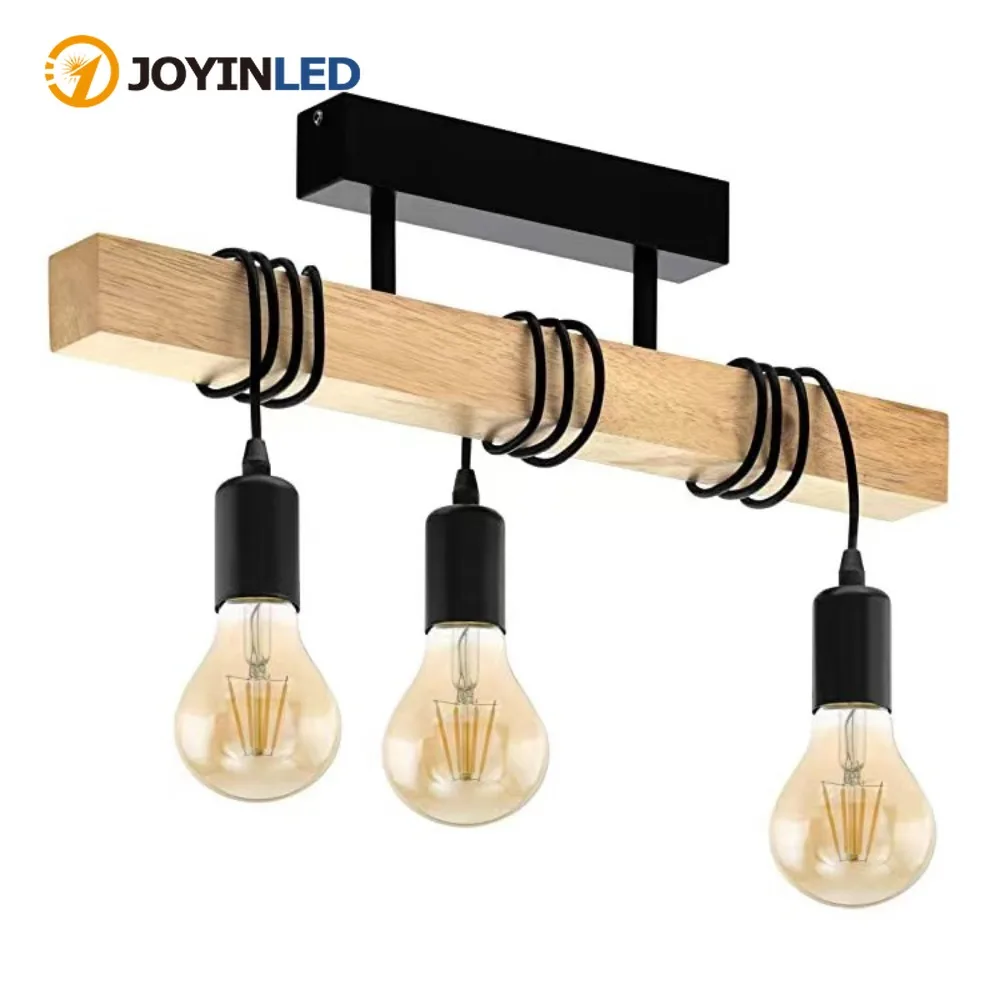 

JOYINLED Boho Vintage Retro Pendant Light Wood Winding Ceiling Hanging Lamps for Living Room Dining Room Bedroom Restaurant
