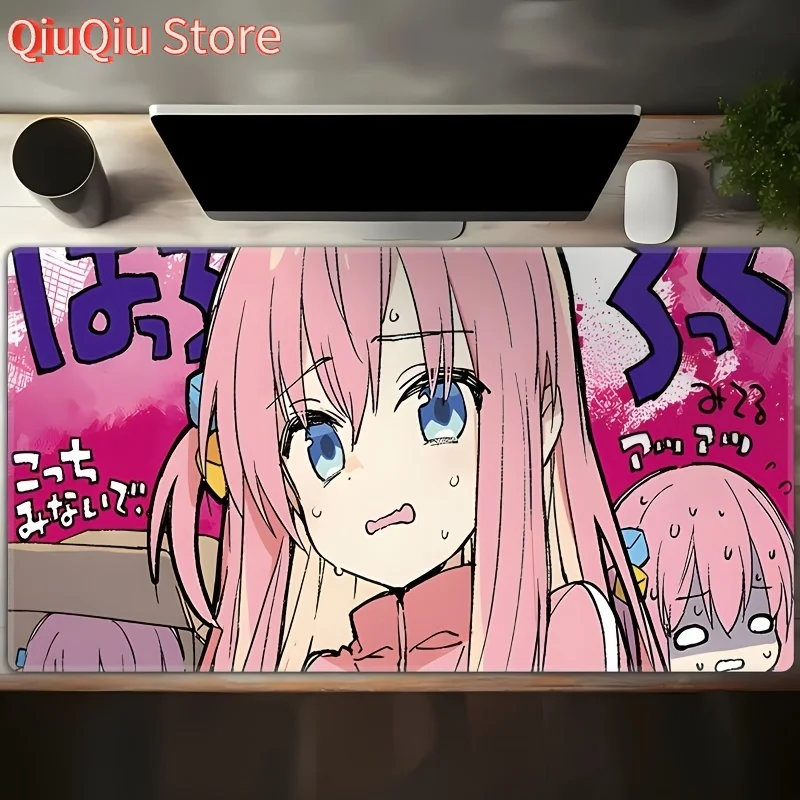 1 unidade – Tapete de jogos de borracha antiderrapante grande estilo anime fofo, tapete de mesa durável com bordas costuradas grossas, ideal para escritório doméstico e G