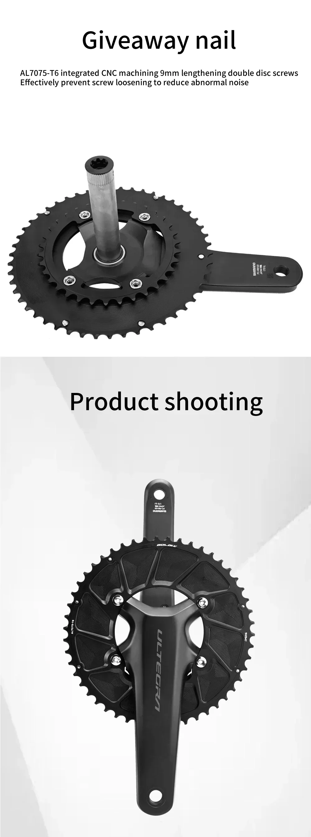GOLDIX 4-Bolzen 110BCD 2X Doppelkettenblatt AERO-Kettenblatt für SHIMANO DURA-ACE R9200 ULTEGRA R8100 105 R7100 11/12-Gang-Kettenblatt – Detail 11