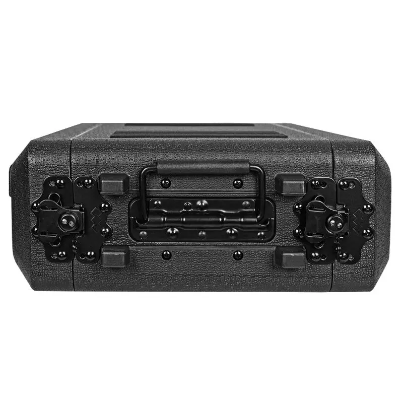 Portable PE Plastic Rack Flight Case Shockproof Microphone Cabinet Aviation Box Amplifier Receiver 2U3U4U6U Chassis