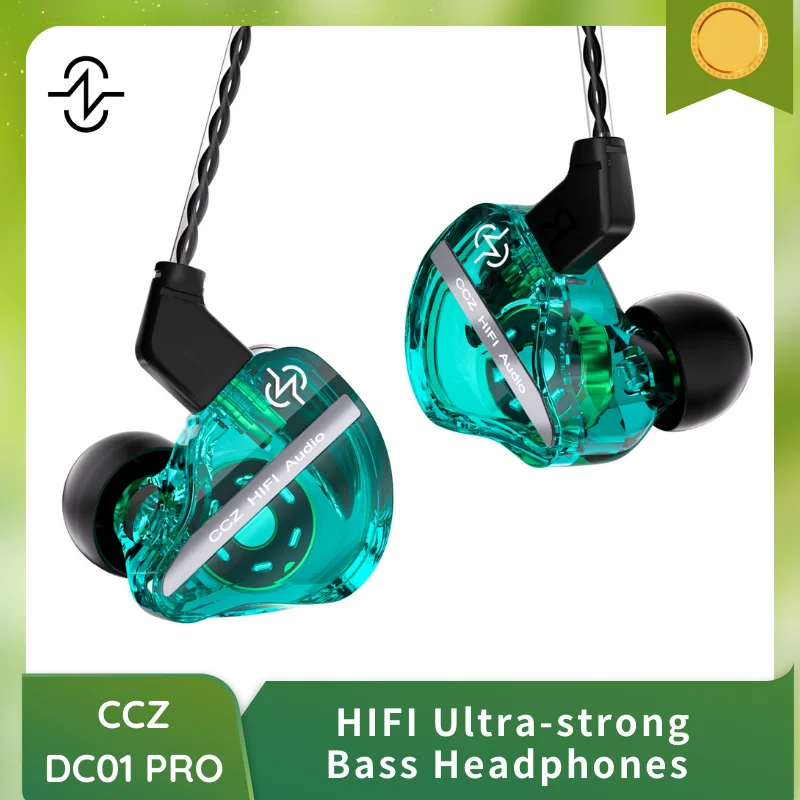 CCZ DC01 PRO Super Bass Наушники с 4N OFC съемным кабелем Iem, проводные наушники-вкладыши для монитора с микрофоном, игровая гарнитура