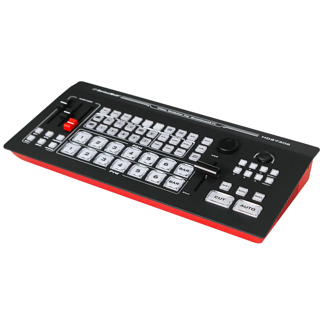 محول فيديو DeviceWell HDS7306 6-CH 4SDI + 2HDMI مدخل متوافق مع سجل Chroma Key USB 3.0 UVC لبث الفيديو