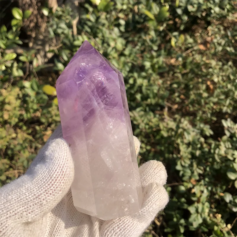 365g Natural Amethyst Point Crystal Healing Energy Stone Natural Quartz Home Decor Reiki