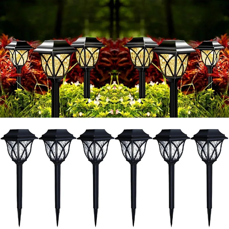 

1-8PCS Solar Powered Outdoor Waterproof LED Lights for Garden Yard Pathway and Lawn Landscape Lighting At Night