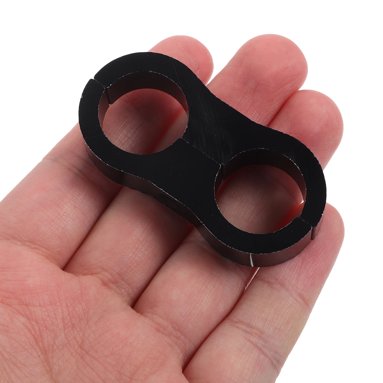 

2pcs Hose Separator Clamp Dual Hole Design For Brake Line Water Oil Pipe Fuel Line Mounting Clamps 20Mm Black Motorbike Throttle