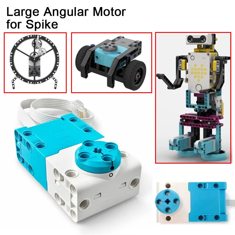 1-3Pcs Educational and Dacta SPIKE Electronics Parts SPIKE Large Angular Motors 45602 fit SPIKE Essential 45678 Bricks DIY Toys