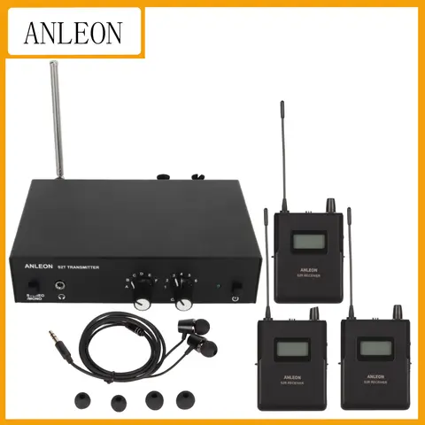 ANLEON S2 Professional Stage Monitoring System UHF Stereo Wireless Monitor System 1 Transmitter 3 Bodypacks