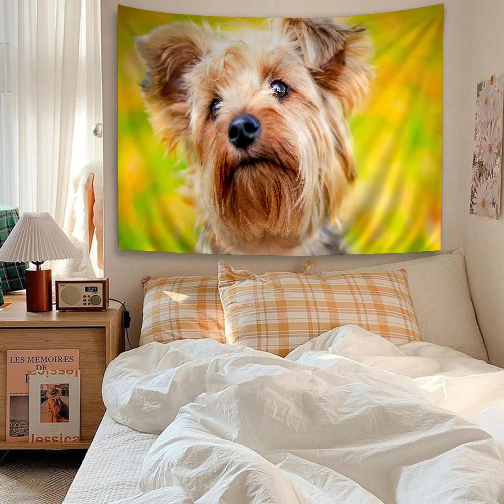 Yorkshire Terrier Dog DIY Wall Tapestry Art Science Fiction Room Home Decor Wall Art Decor