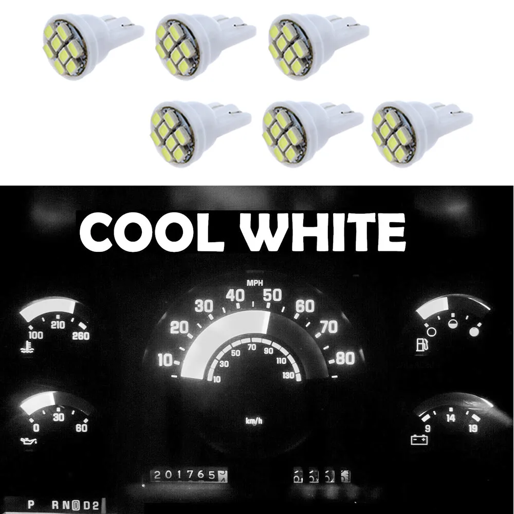 

Gauge Cluster LED Dashboard Bulbs Cool White For Chevy GMC 1988-1990 C/K Truck